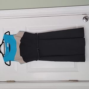Calvin Klein A-Line Colorblock Dress